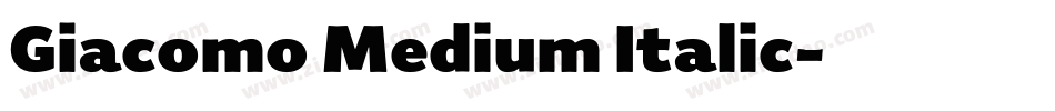 Giacomo Medium Italic字体转换